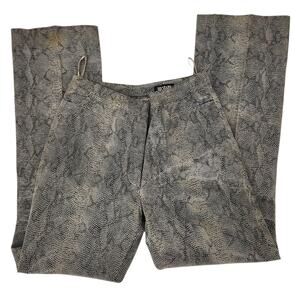 111 State Genuine Leather Pants – Snakeskin Print with Straight Leg Cut Size 4